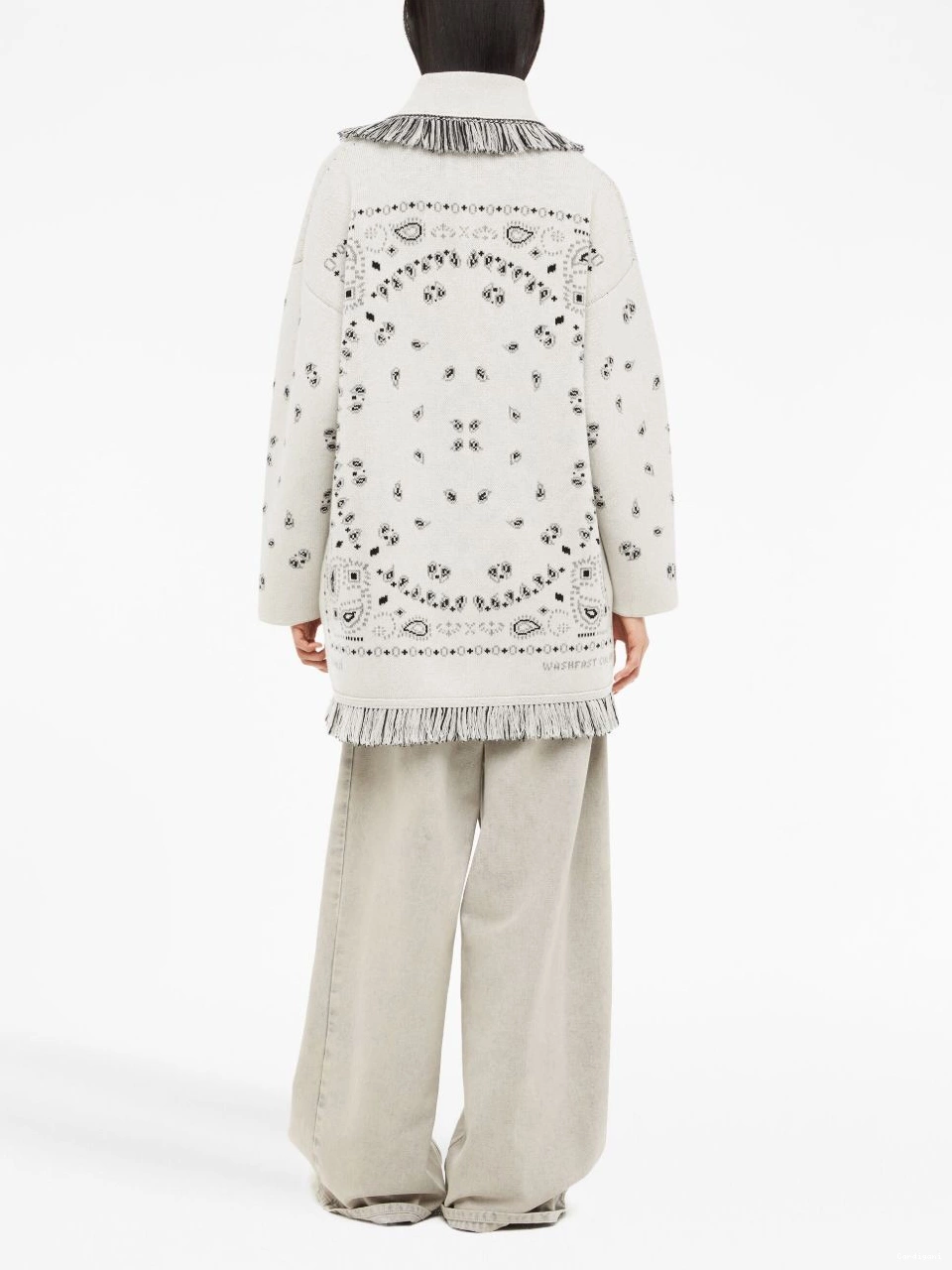 Cheap cardigan cashmere Jacquard Alanui Women fringed Bandana 0725